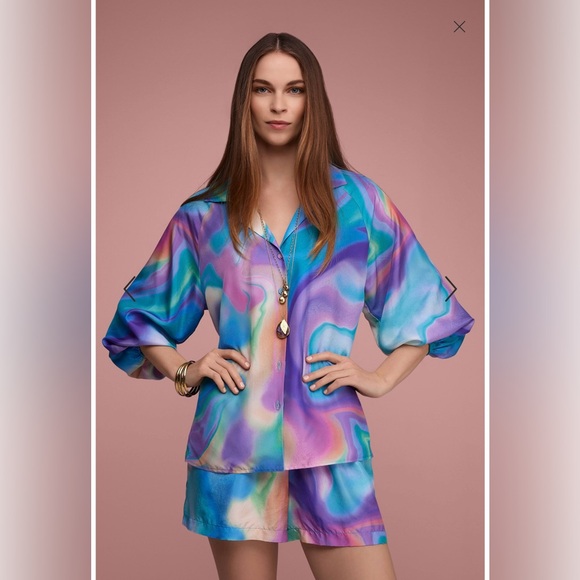 MERIDA MARBLE DRAWSTRING SHORT - Picture 5 of 8